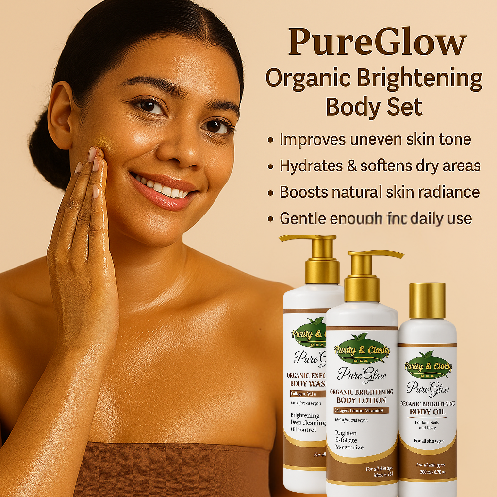 PureGlow Organic Brightening Body Set – 3-Piece Glow Ritual