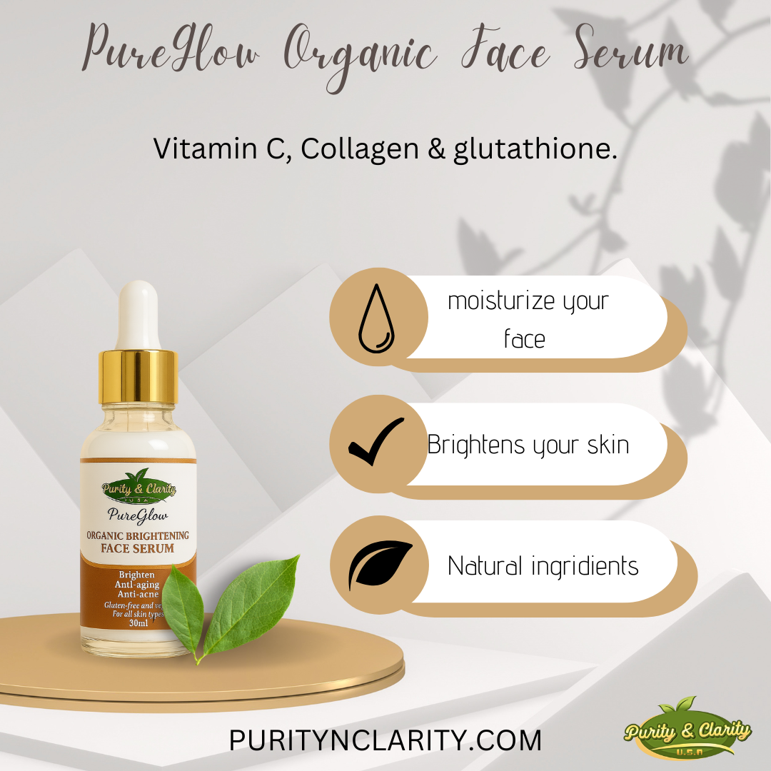PureGlow Organic 3‑Step Brightening Face Set – Cleanse • Treat • Glow