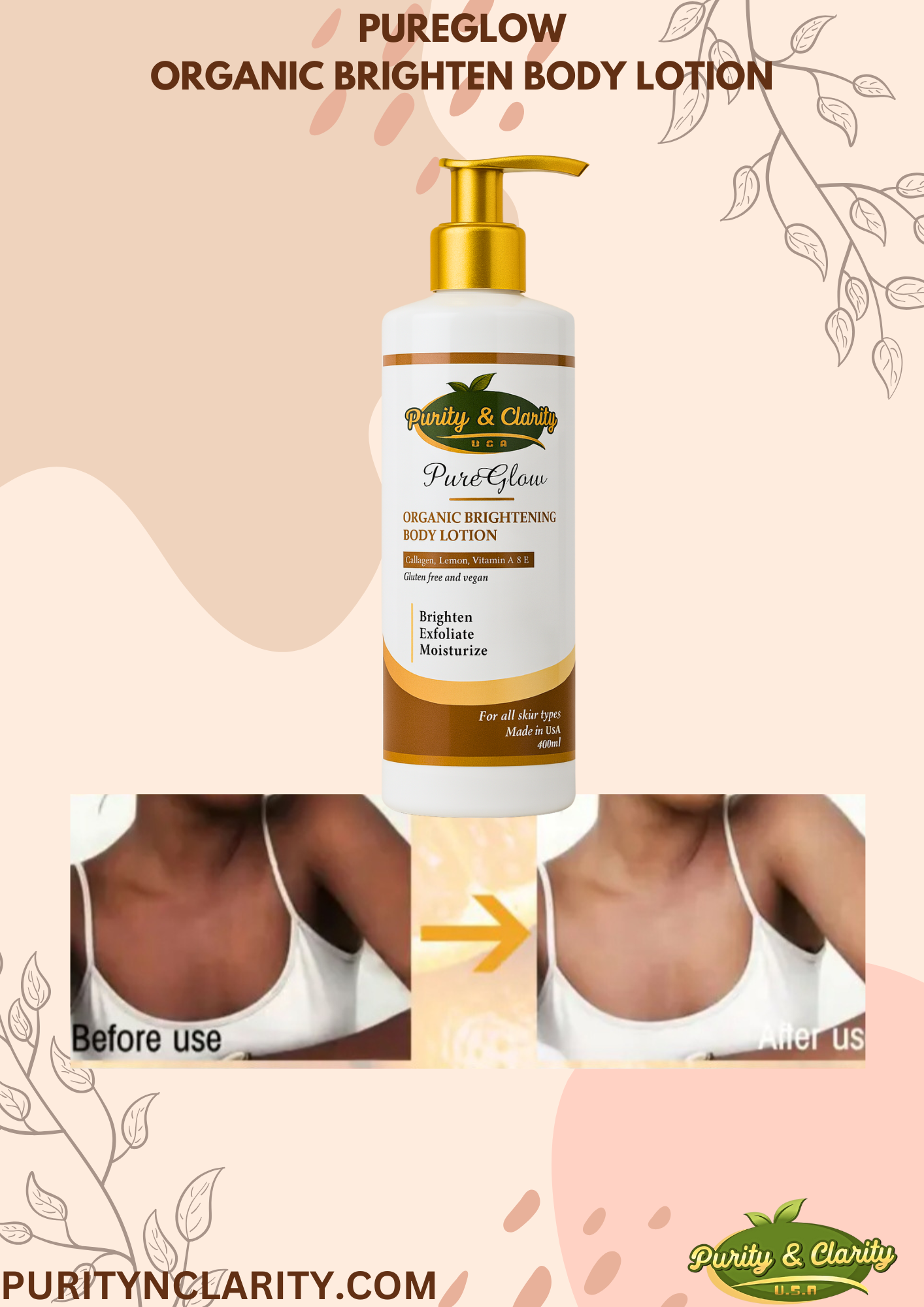 PureGlow Organic Brightening Body Set – 3-Piece Glow Ritual