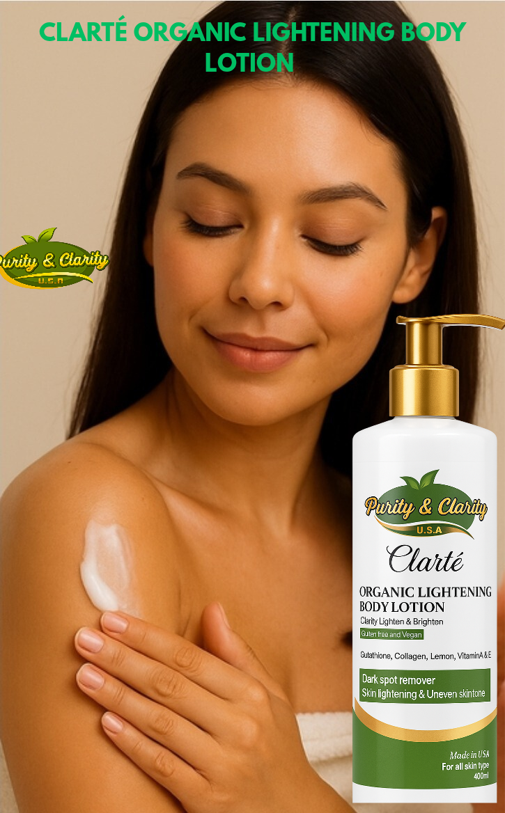 Clarté Organic Lightening Body Lotion – Brightens & Fades Dark Spots