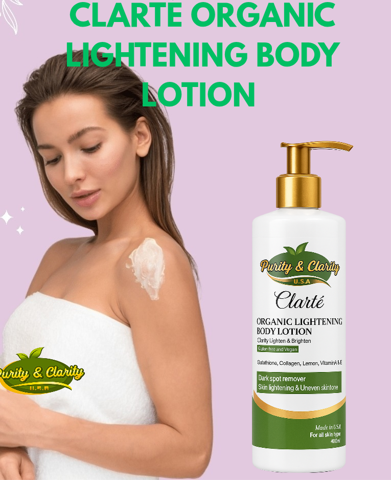 Clarté Organic Lightening Body Lotion – Brightens & Fades Dark Spots