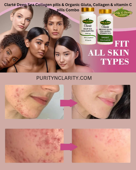 Clarté Skin Glow Combo – Collagen + Glutathione Pills