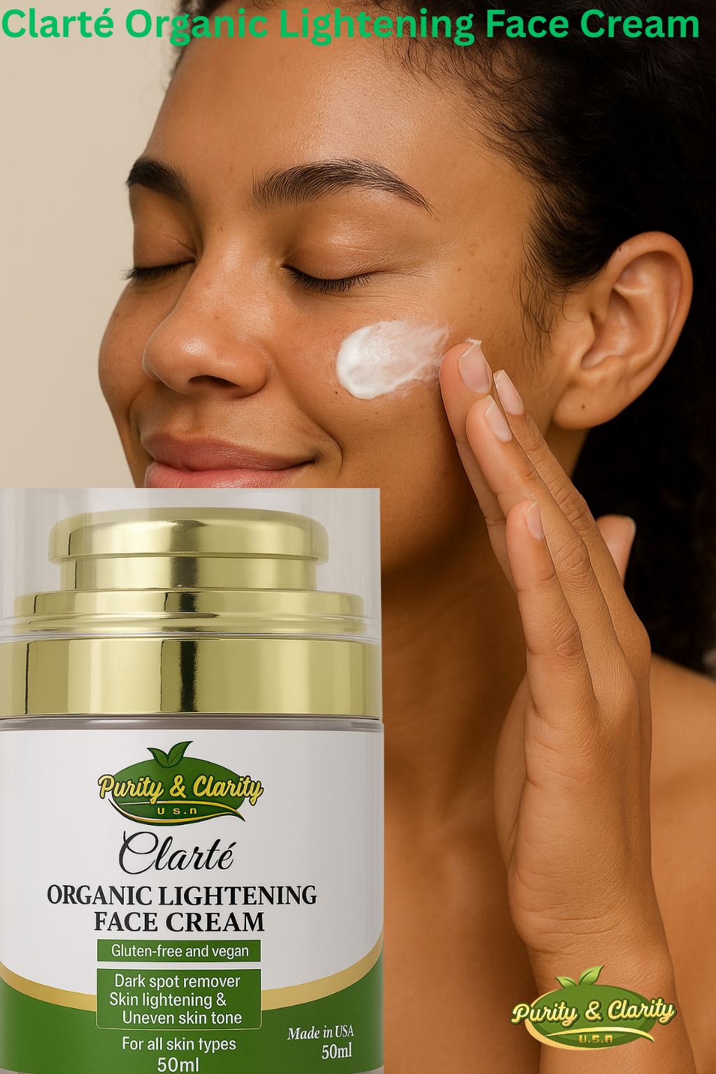 Clarté 3‑Piece Lightening Face Set – Soap • Serum • Cream.
