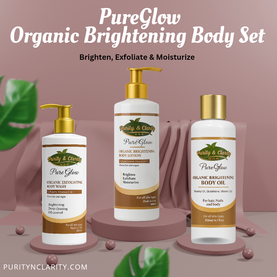 PureGlow Organic Brightening Body Set – 3-Piece Glow Ritual