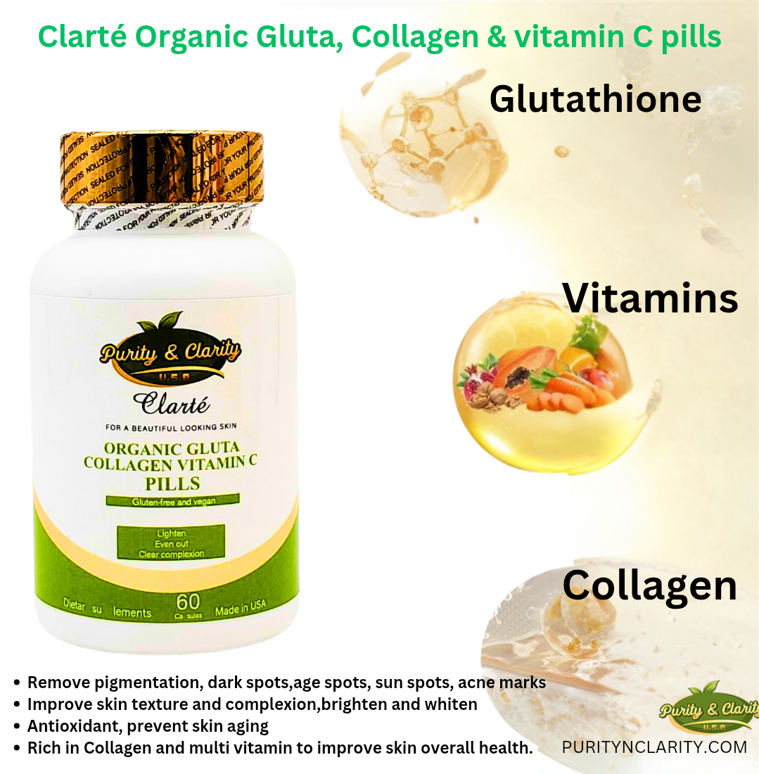 Clarté Skin Glow Combo – Collagen + Glutathione Pills