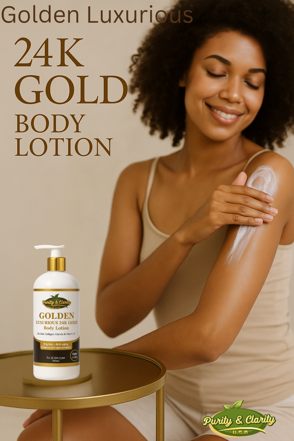 Golden Luxurious 24k Gold Body Care Set – Cleanse • Hydrate • Glow