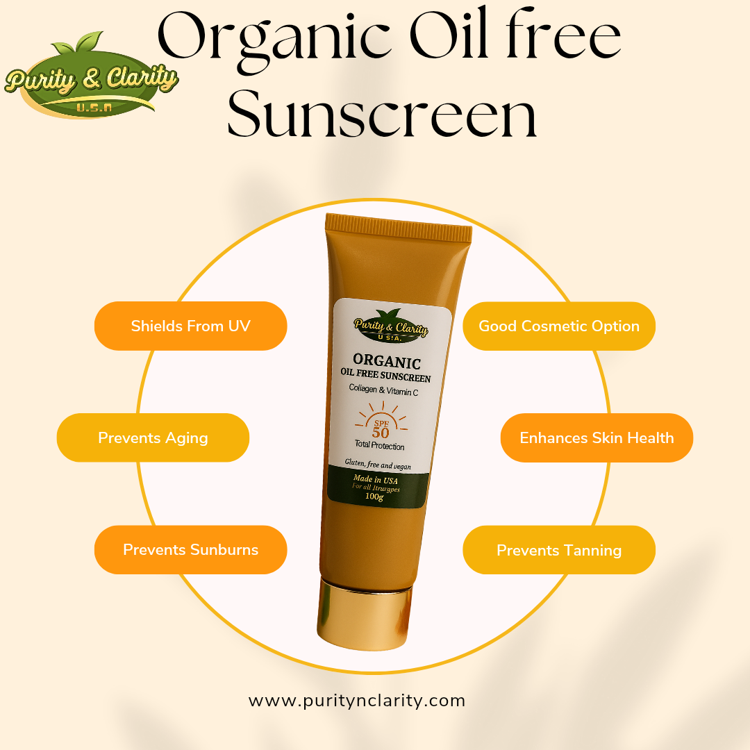 Organic Oil Free Sunscreen - Purity & Clarity, LLC