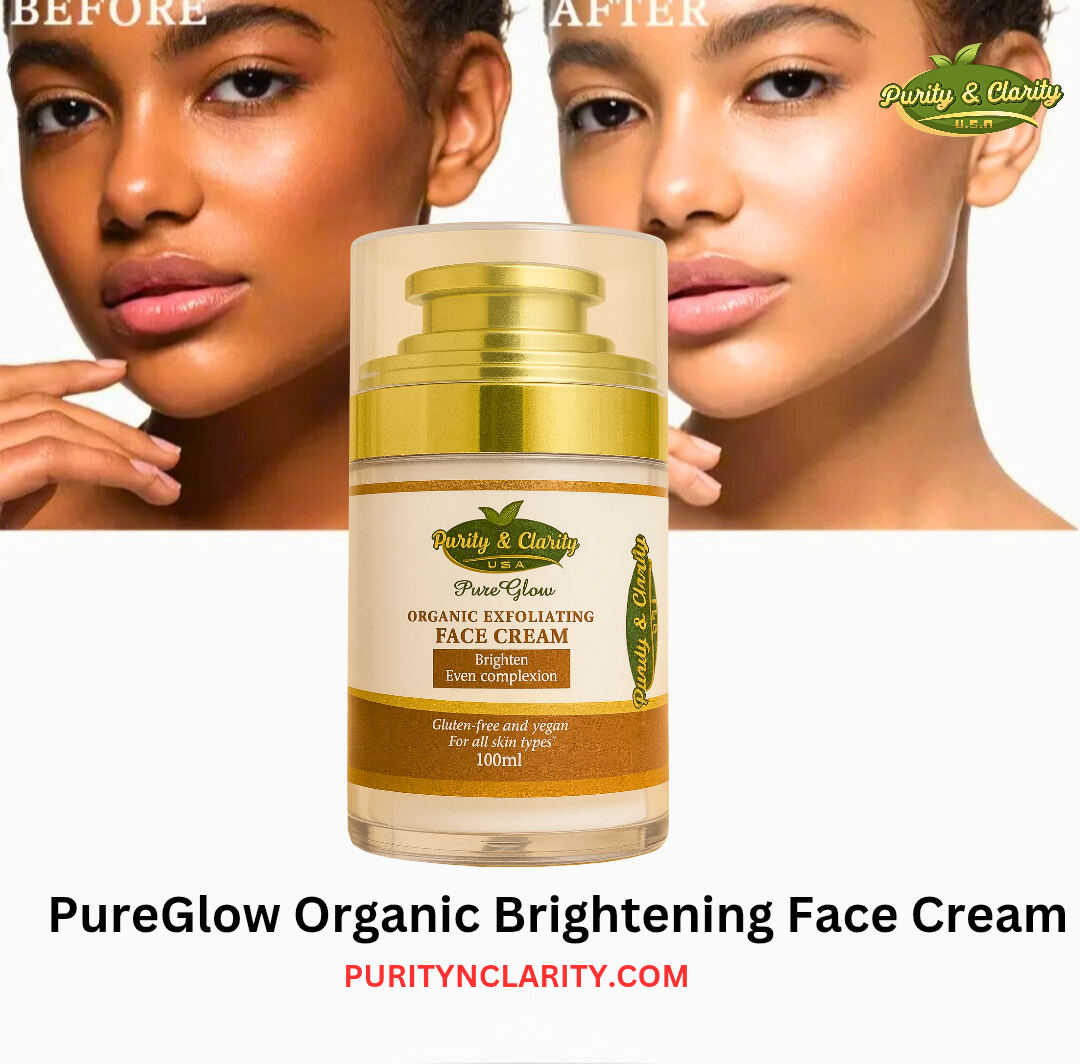 PureGlow Organic 3‑Step Brightening Face Set – Cleanse • Treat • Glow