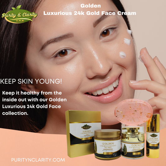 Golden Luxurious 24K Gold Face Care Set – Complete 4-Step Glow Ritual