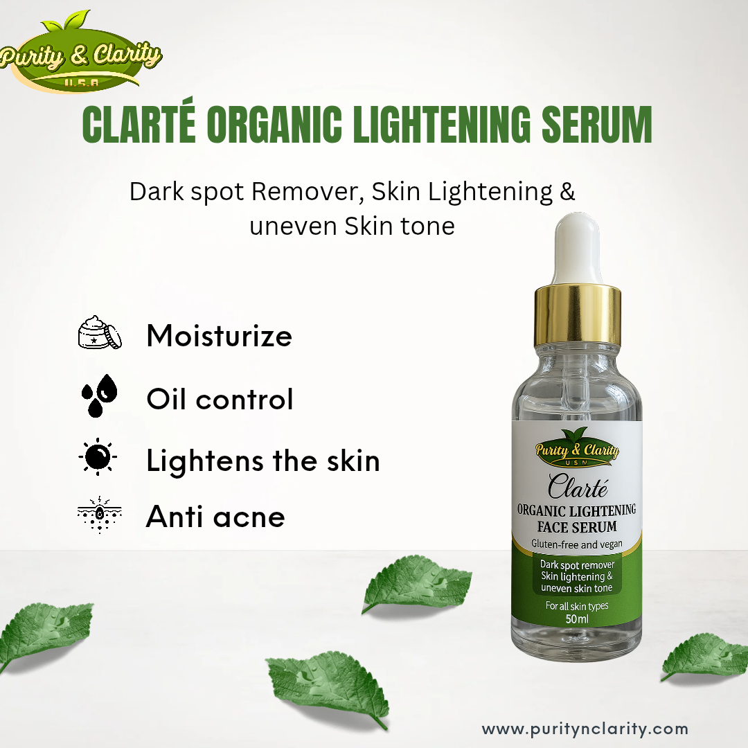 Clarté 3‑Piece Lightening Face Set – Soap • Serum • Cream.