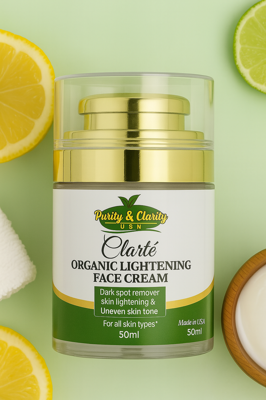 Clarté Organic Lightening Face Cream – Brightens & Fades Dark Spots - Purity & Clarity, LLC