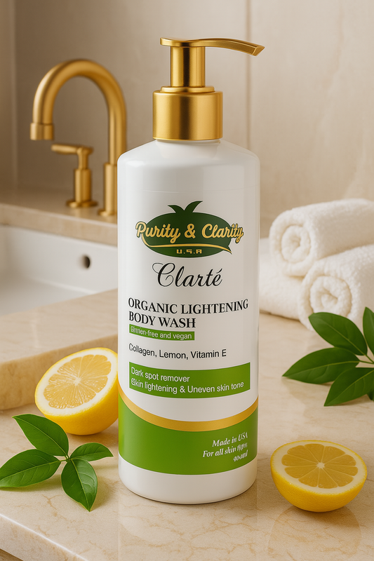 Clarté Organic Lightening Body Wash – Brightening & Dark Spot Corrector - Purity & Clarity, LLC