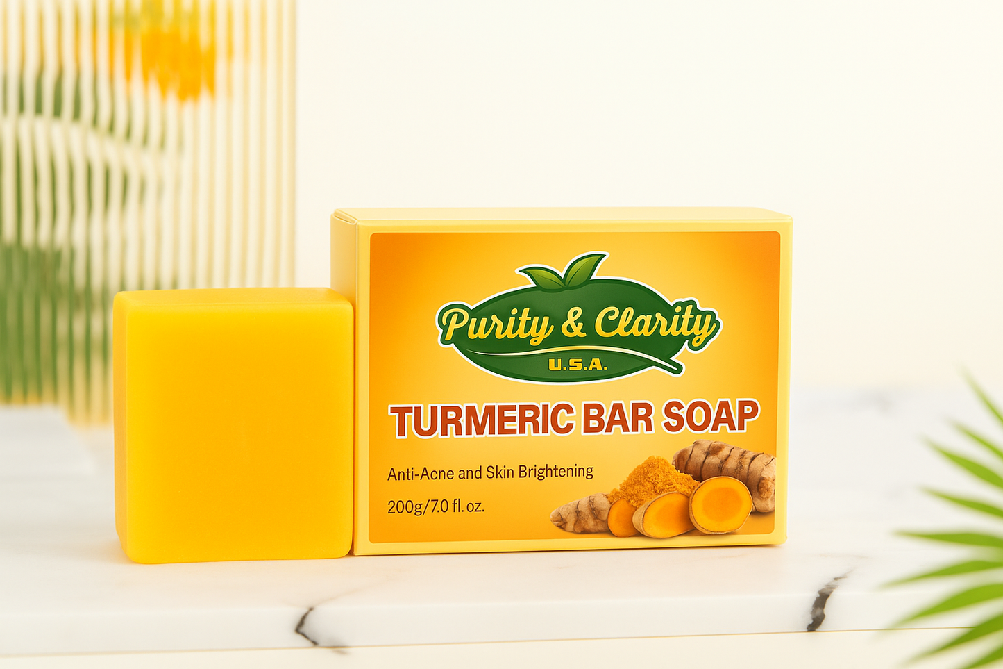 Turmeric Bar Soap – 200g - Purity & Clarity, LLC