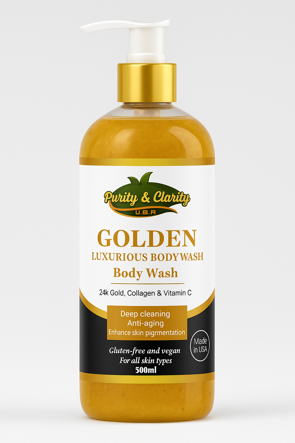 Golden Luxurious 24K Gold Collection Set – Face & Body Ritual (7 Items) - Purity & Clarity, LLC