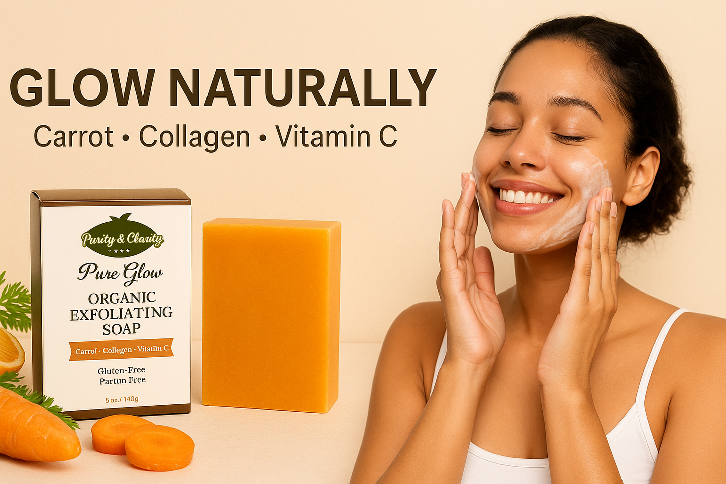 PureGlow Organic 3‑Step Brightening Face Set – Cleanse • Treat • Glow - Purity & Clarity, LLC