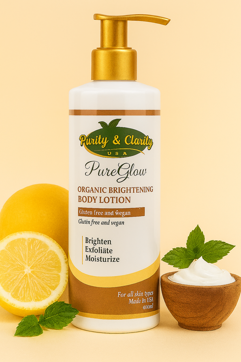 PureGlow Organic Brightening Body Set – 3-Piece Glow Ritual - Purity & Clarity, LLC