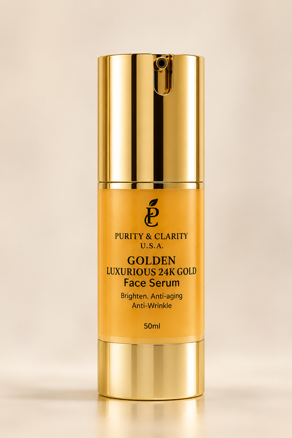 Golden Luxurious 24K Gold Face Serum – Brighten • Hydrate • Firm • Renew | Luxury Face Serum for Dark Spots, Hyperpigmentation & Mature Skin