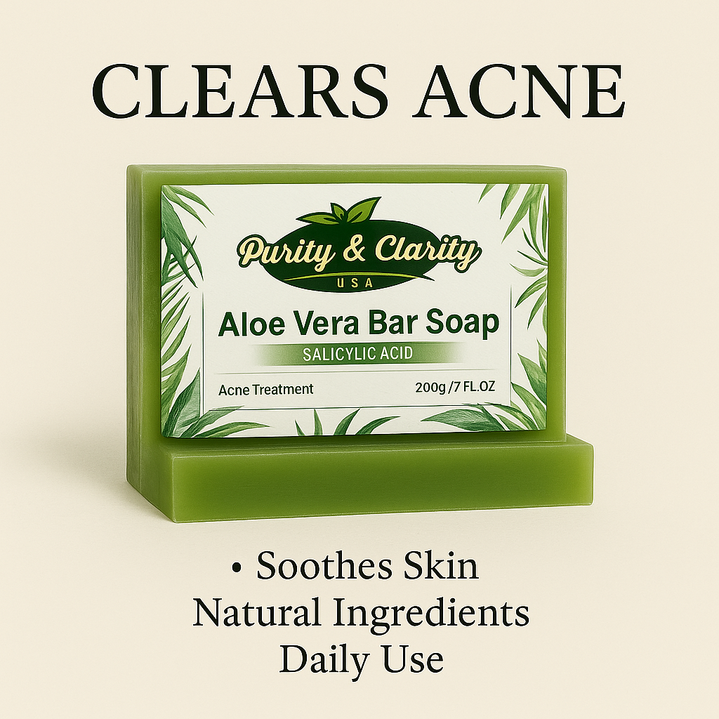 Aloe Vera Bar Soap Acne-Fighting & Soothing Care– 200g - Purity & Clarity, LLC