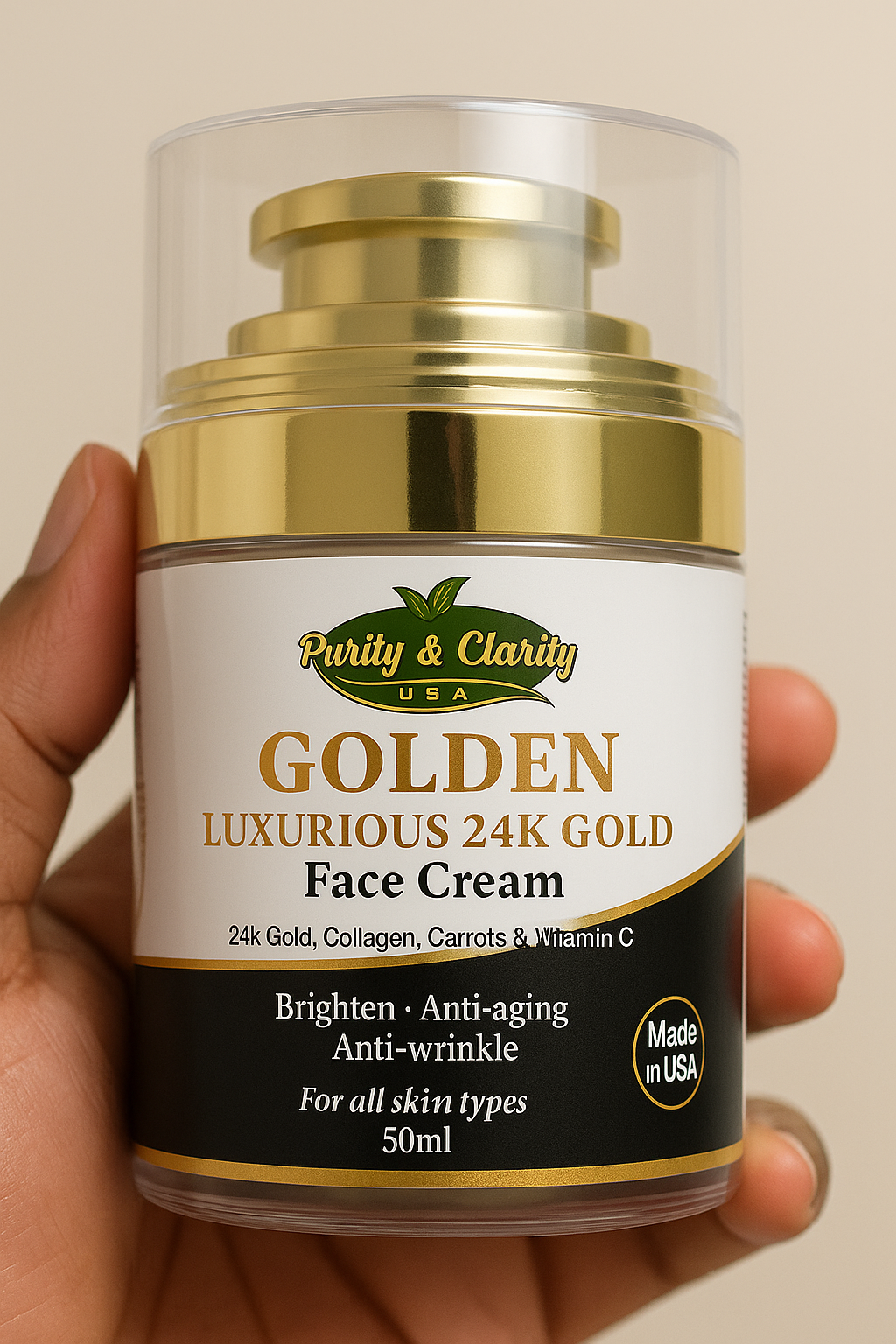 Golden Luxurious 24K Gold Collection Set – Face & Body Ritual (7 Items) - Purity & Clarity, LLC