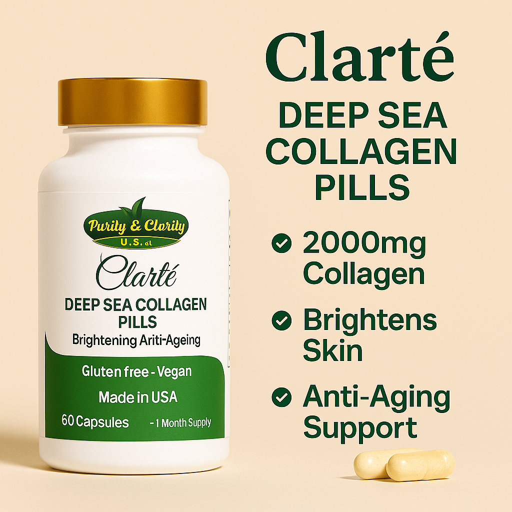 Clarté Deep Sea Collagen Pills – 2000 mg Marine Collagen - Purity & Clarity, LLC
