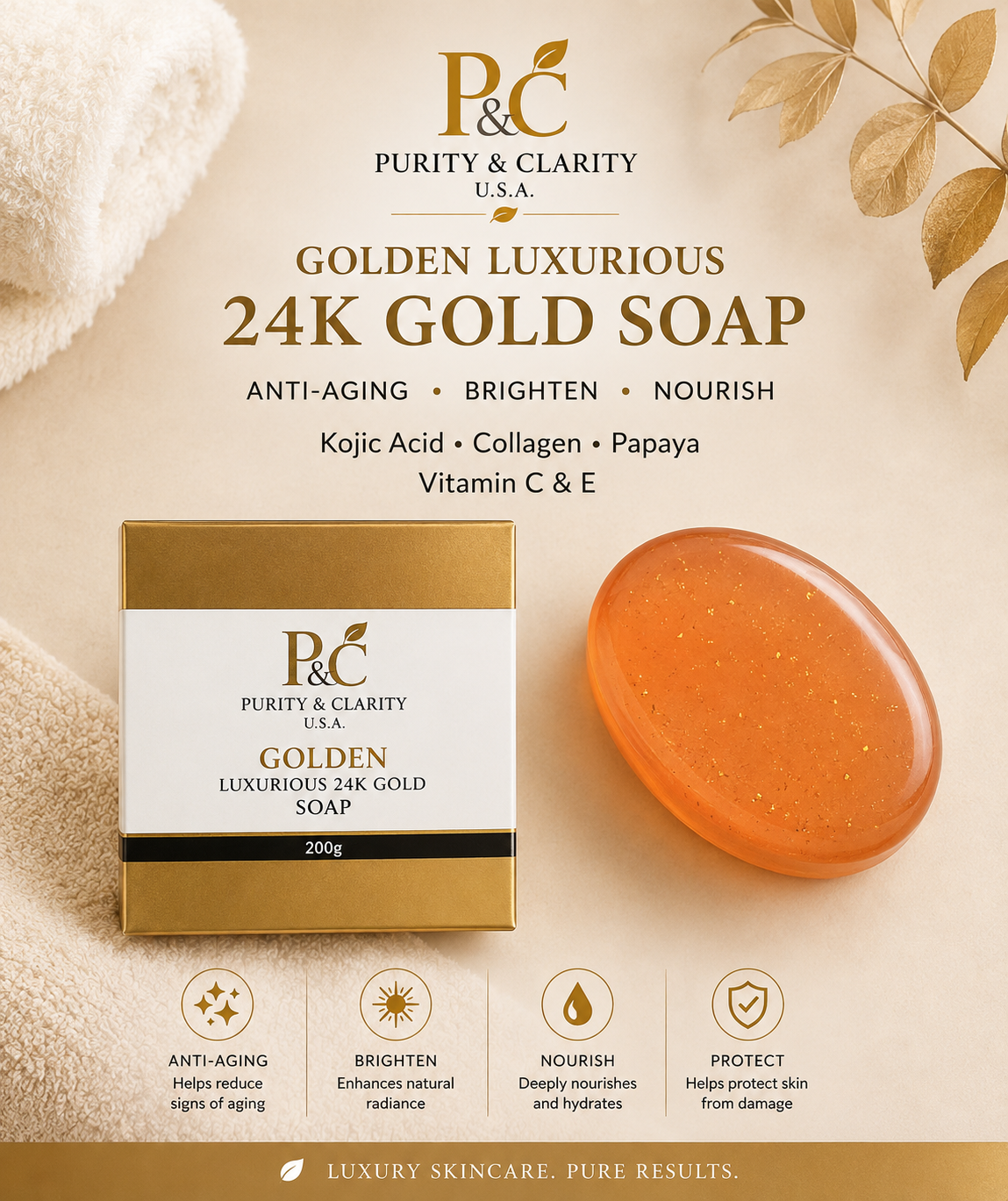 Golden Luxurious 24K Gold Face Care Set β Complete 3-Step Glow Ritual-(Start Here)