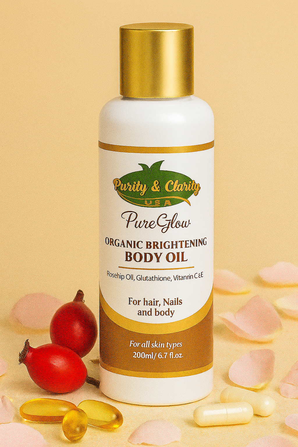 PureGlow Organic Brightening Body Set – 3-Piece Glow Ritual - Purity & Clarity, LLC