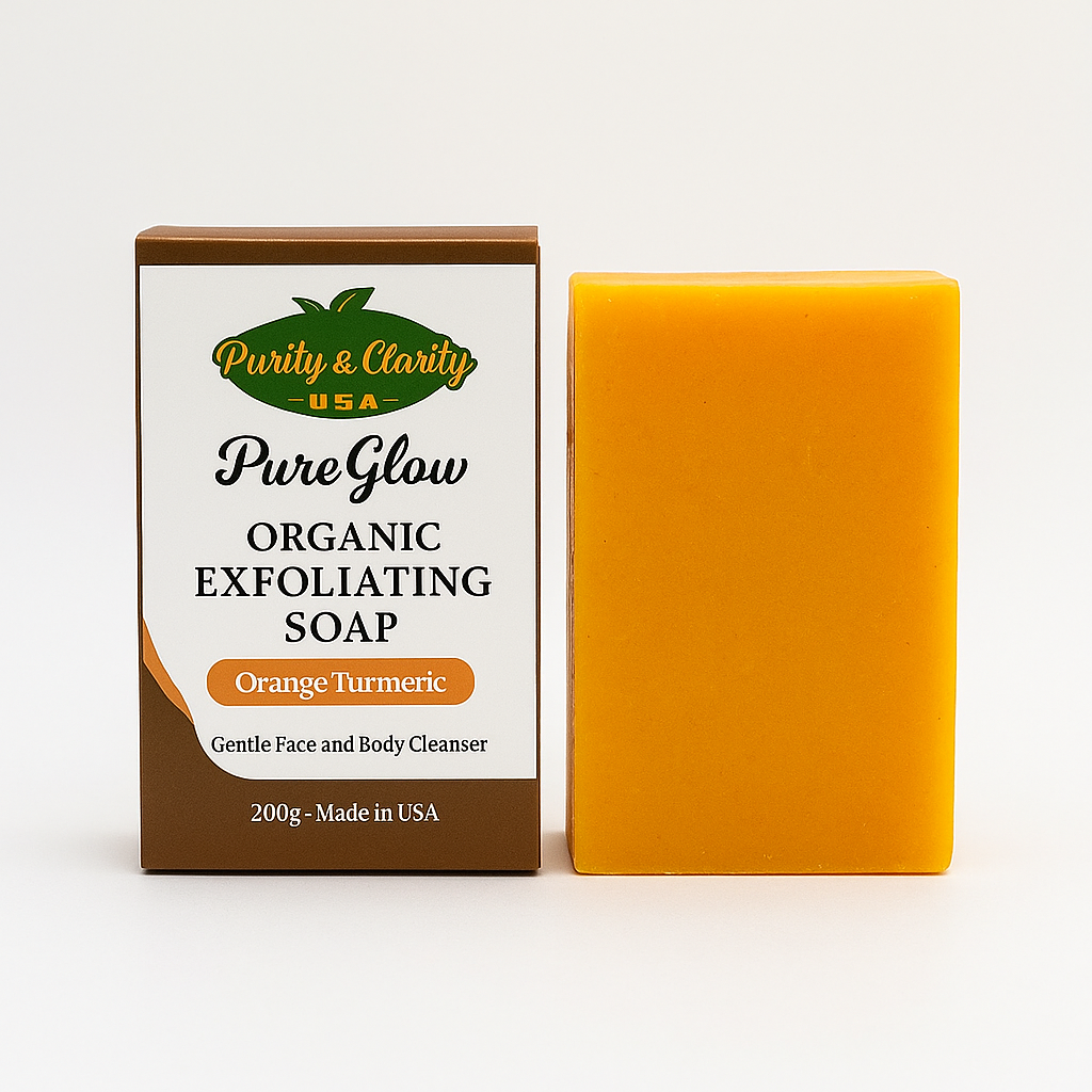 PureGlow Organic Exfoliating Soap – 200g - Purity & Clarity, LLC