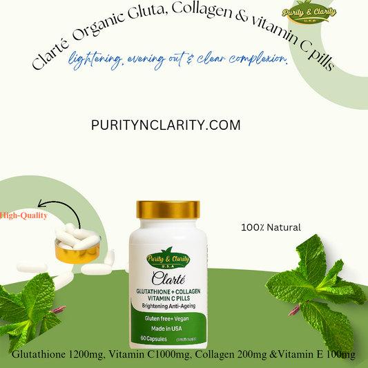 Clarté Skin Glow Combo – Collagen + Glutathione Pills