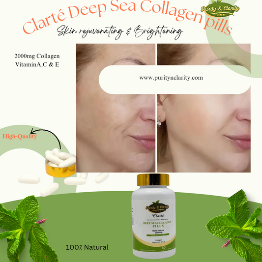 Clarté Deep Sea Collagen Pills – 2000 mg Marine Collagen