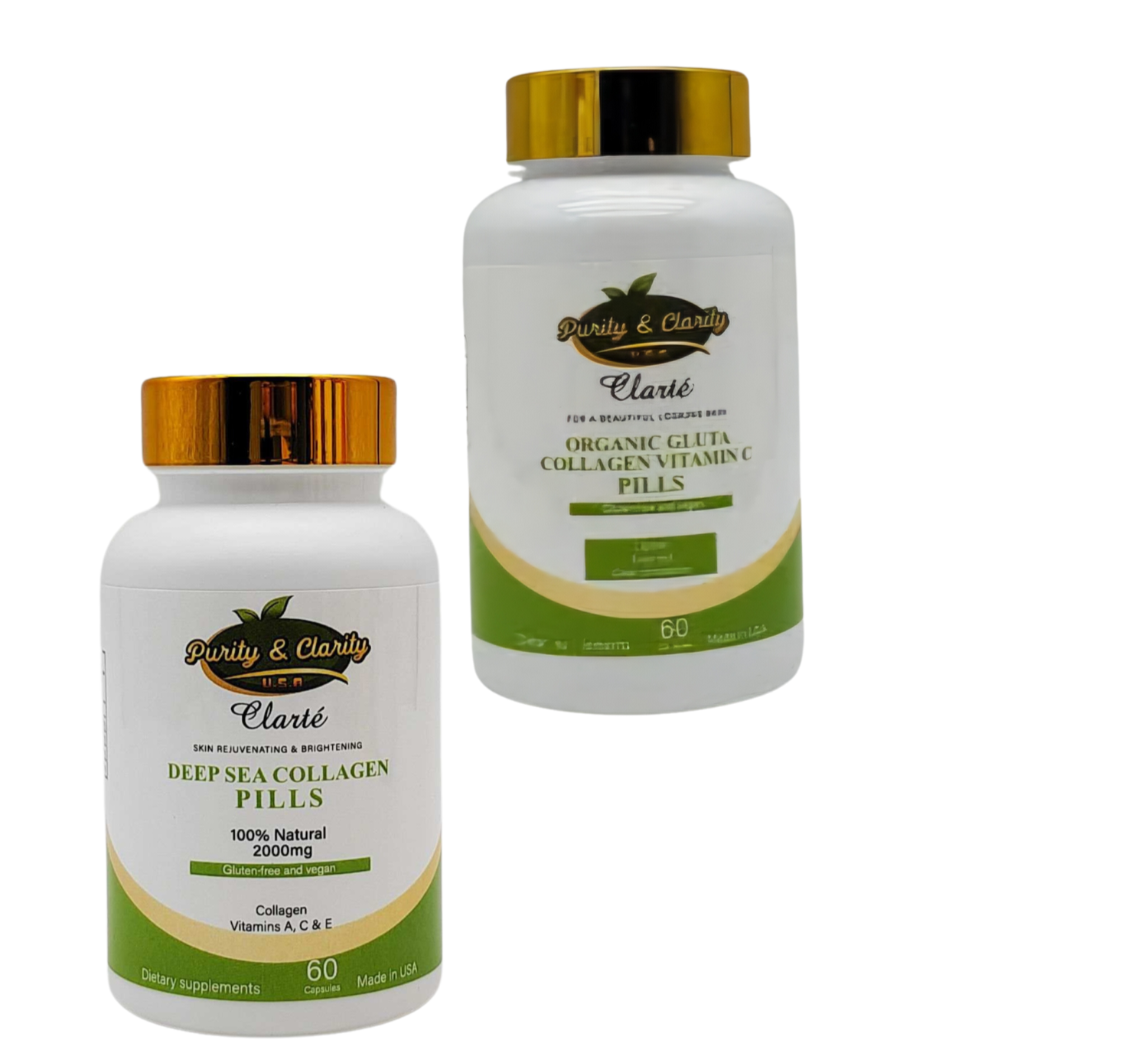 Clarté Skin Glow Combo – Collagen + Glutathione Pills - Purity & Clarity, LLC
