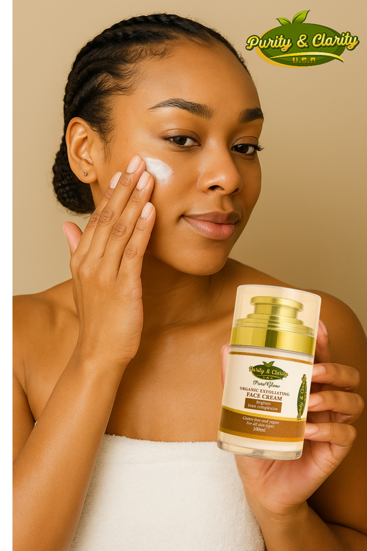 PureGlow Organic Exfoliating Face Cream – Smooth • Brighten • Renew
