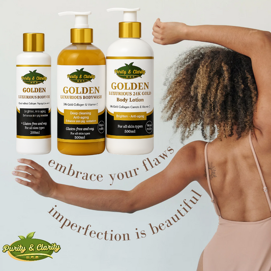 Golden Luxurious 24k Gold Body Care Set – Cleanse • Hydrate • Glow