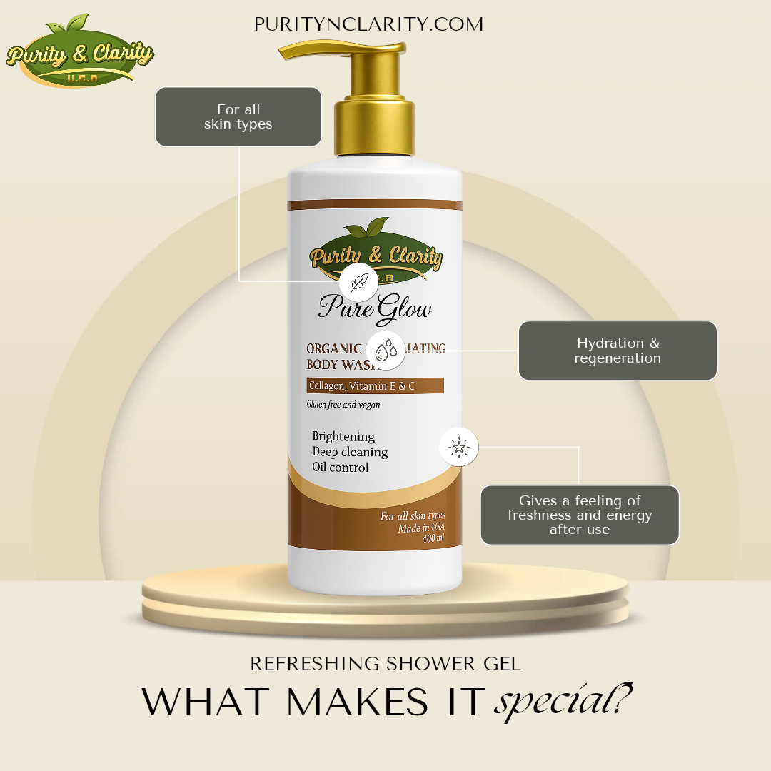 PureGlow Organic Brightening Body Set – 3-Piece Glow Ritual - Purity & Clarity, LLC