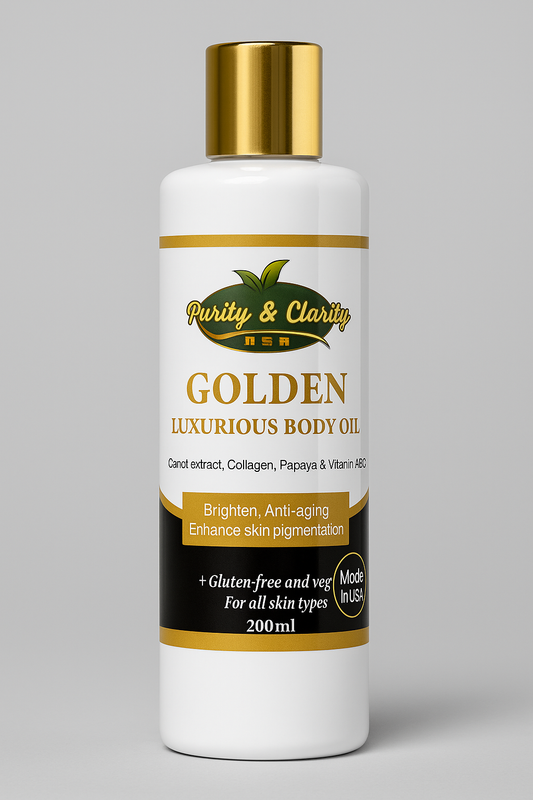 Golden Luxurious 24k Gold Body Care Set – Cleanse • Hydrate • Glow - Purity & Clarity, LLC