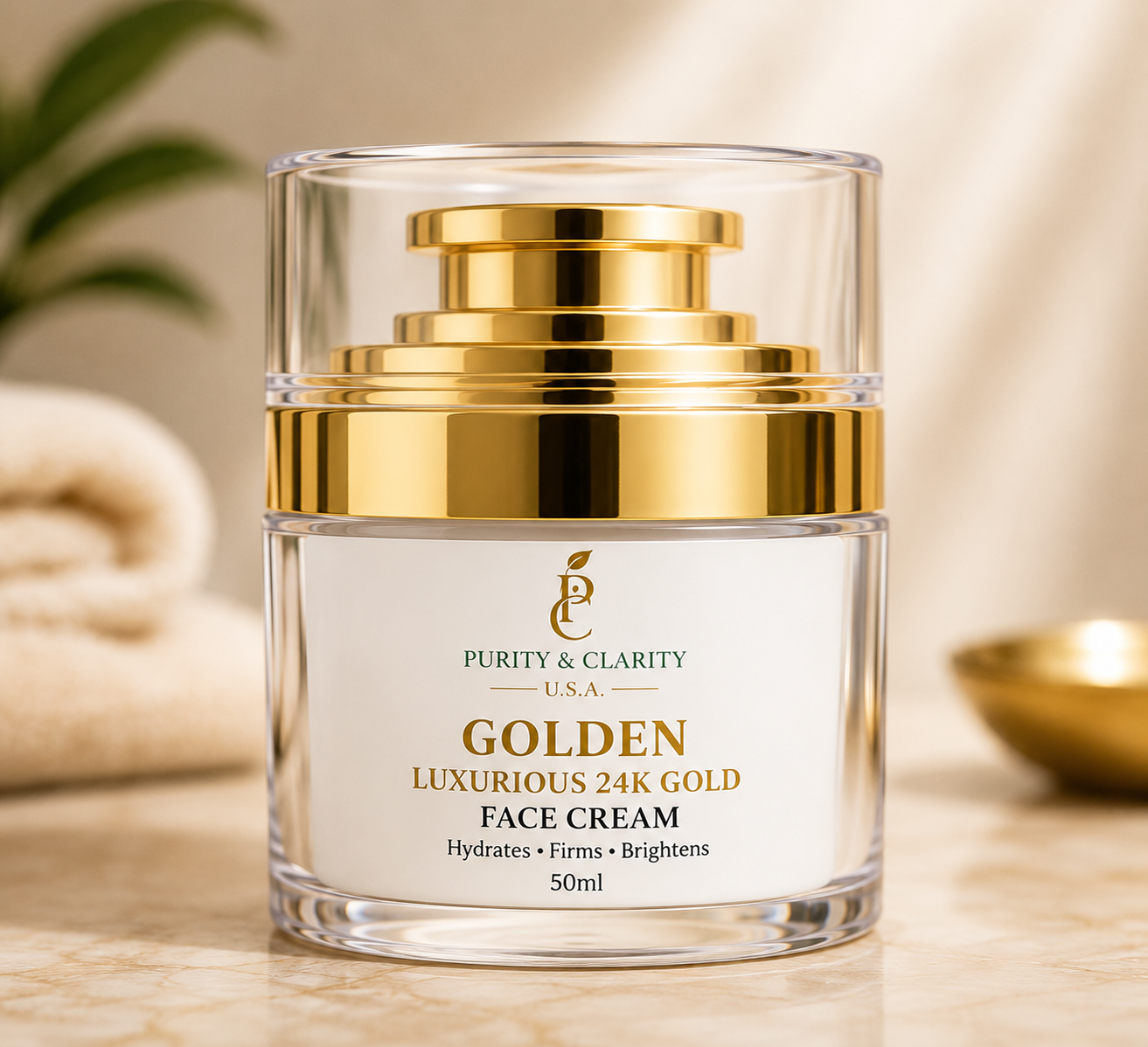 Golden Luxurious 24K Gold Collection Set – Face & Body Ritual (6 Items) Best Value.Complete Routine