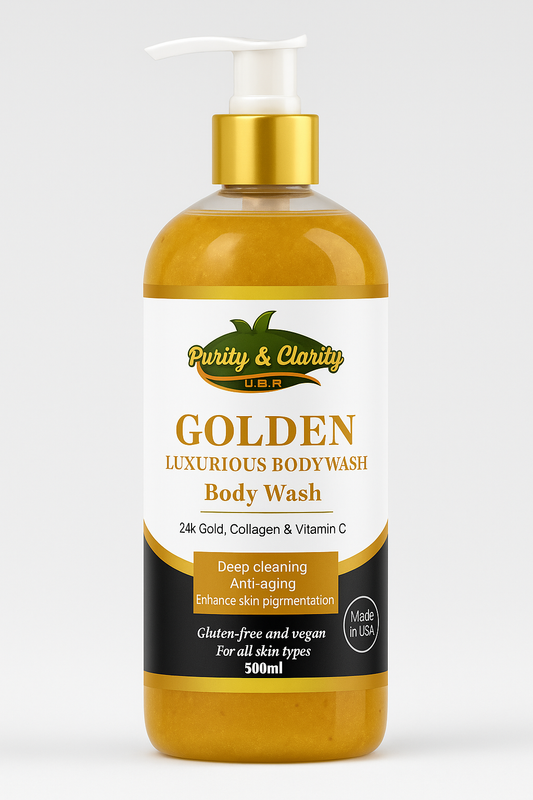 Golden Luxurious 24K Gold Collection Set – Face & Body Ritual (7 Items) - Purity & Clarity, LLC