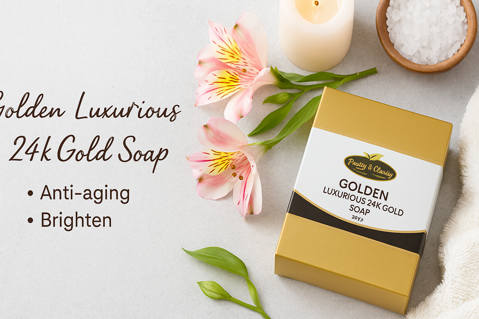 Golden Luxurious 24K Gold Collection Set – Face & Body Ritual (7 Items) - Purity & Clarity, LLC
