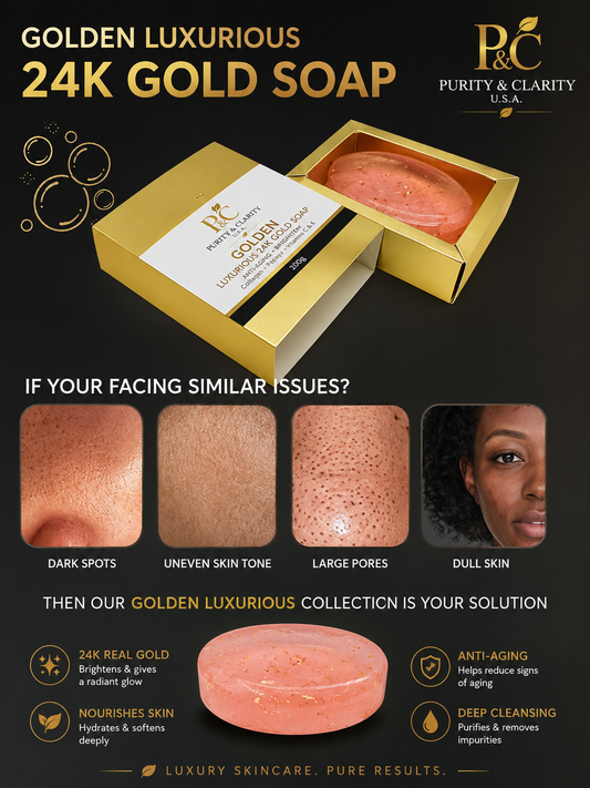 Golden Luxurious 24k Gold Face Bar Soap