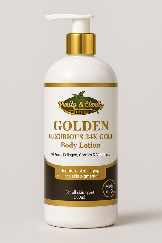 Golden Luxurious 24k Gold Body Care Set – Cleanse • Hydrate • Glow - Purity & Clarity, LLC