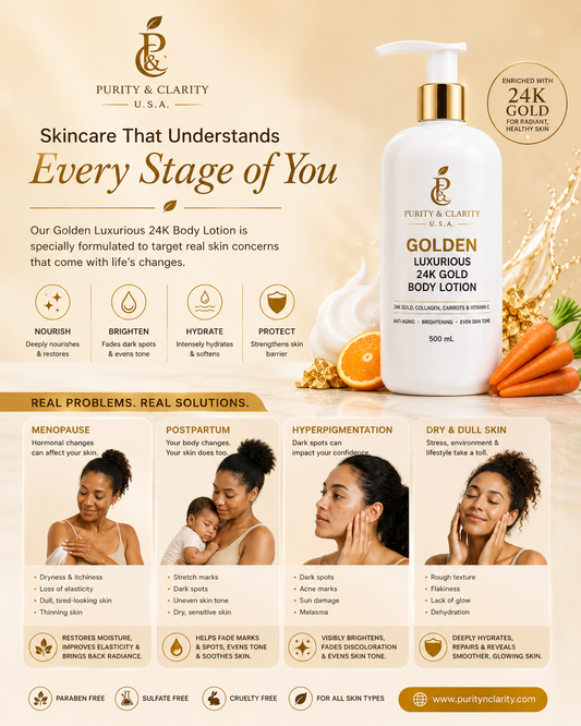 Golden Luxurious 24K Gold Body Lotion – Hydrate • Brighten • Renew | Luxury Body Lotion for Dry, Dull, Uneven & Mature Skin