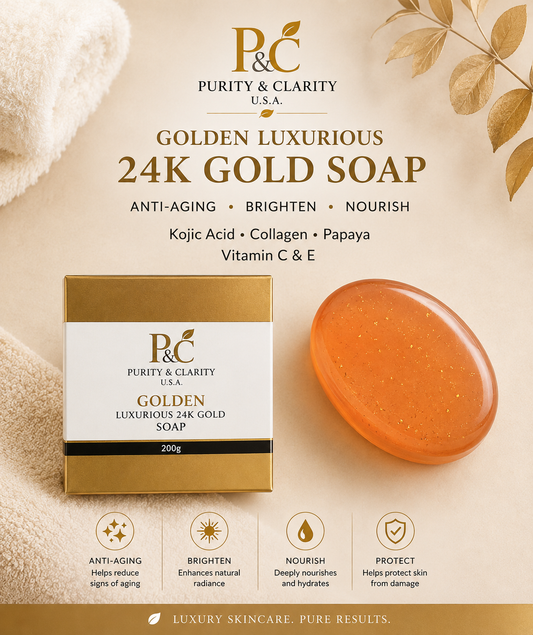 Golden Luxurious 24k Gold Face Bar Soap