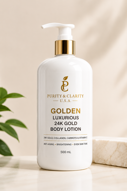 Golden Luxurious 24K Gold Body Lotion – Hydrate • Brighten • Renew | Luxury Body Lotion for Dry, Dull, Uneven & Mature Skin
